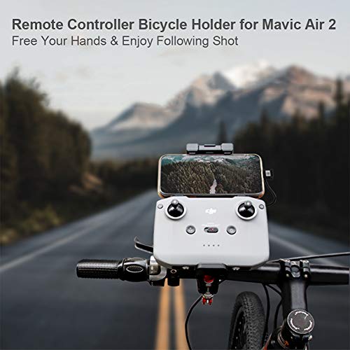 O'woda Soporte Bicicleta para Control Remoto Aleación de Aluminio Bike Holder de Mando a Distancia de Manillar Clip para dji Mavic Air 2 / Mavic 3/ Mavic Mini 2 / Mini SE Accesorios
