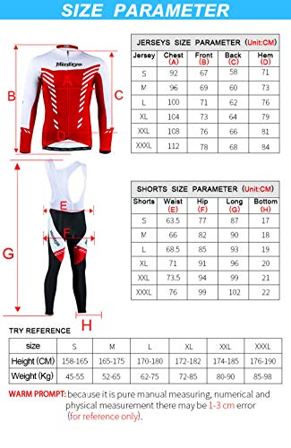 Pantalon/Culote Bicicleta Para Mtb Ciclista Bici,Maillots Manga Larga Para Hombre,Maillots Ciclismo,Adecuados Para Ciclistas Pantalones Cortos Acolchados Con Gel 3D,Culottes Con Tirantes-Rojo_Sg