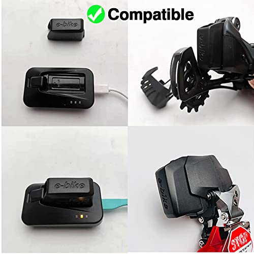 [Paquete de 2] BININIU e-bike's Batería Compatible para Sram Red AXS Etap GX Eagle Force XX1 X01 Cargador de batería Alimentación para desviador Delantero y desviador Trasero SRAM