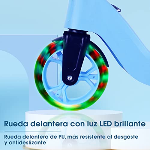 Patinete electrico niños, TOEU Patinete electrico niño, Altura Ajustable, Luz LED Intermitente ,Patinete electrico niños 3 a 10 años , hasta 8 km/h, Gama 7.5km