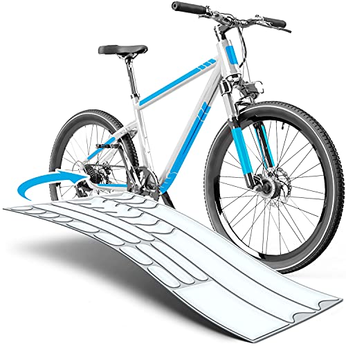 Película Protectora de Pintura para Bicicleta de Montaña, BMX, Carretera, Trekking, etc. - Conjunto para Cuadro de 21 Piezas contra Golpes de Piedras - Transparente y Autoadhesivo