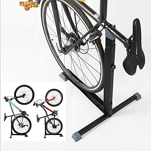 Planchar Soporte Bicicleta Taller,Sujeta Bicis Suelo Ajustable, Ligero, Portátil Soporte Bici Suelo para 20" Bicicleta