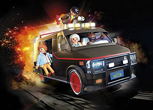 PLAYMOBIL 70750 La furgoneta del Equipo A, Diseño icónico para fans, coleccionistas y niños, de 5 a 99 años