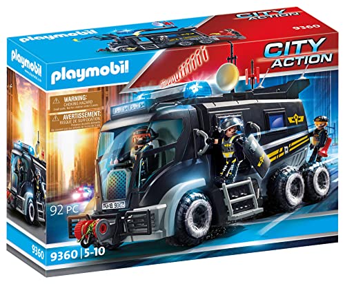 PLAYMOBIL City Action Vehículo con luz LED y módulo de sonido, A partir de 5 años (9360)