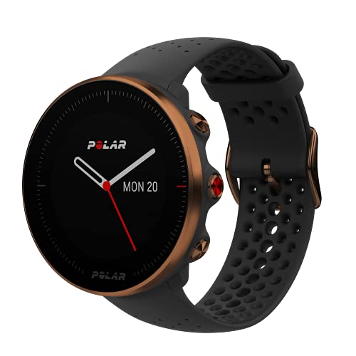 Polar Vantage M -Reloj con GPS y Frecuencia Cardíaca - Multideporte y programas de running - Resistente al agua, ligero- Negro/Cobre - Talla M/L