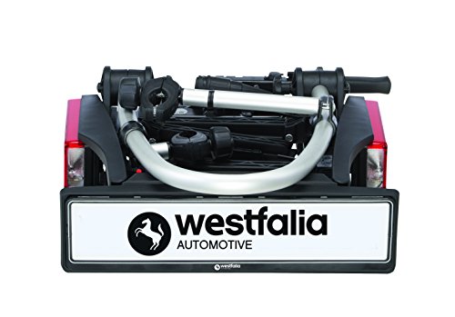 Portabicicletas Westfalia BC 60 (Version 2018) | Portabicicletas plegable para 2 bicicletas |Compatible con bicicletas eléctricas | Capacidad máxima de 60 kg | Accesorios adicionales disponibles