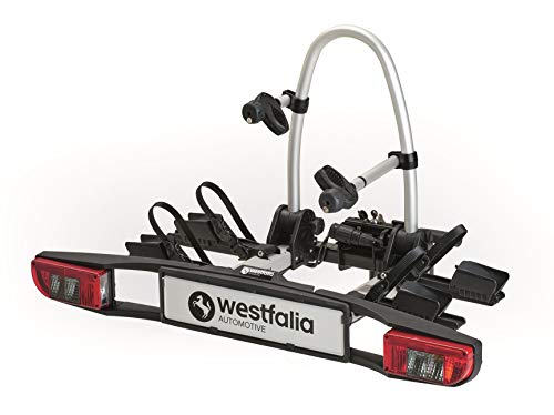 Portabicicletas Westfalia BC 60 (Version 2018) | Portabicicletas plegable para 2 bicicletas |Compatible con bicicletas eléctricas | Capacidad máxima de 60 kg | Accesorios adicionales disponibles