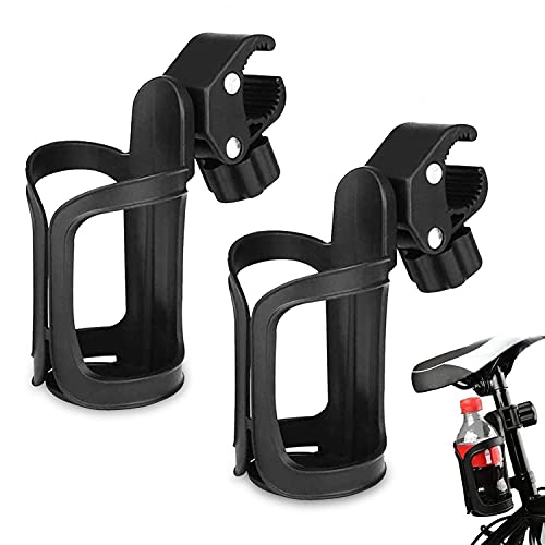 Portabotellas Bicicleta, 2 Pack Portavasos Bicicleta, Portavasos Cochecitos, 360 Grados Rotación Ajustable, para Bicicletas De Ciclismo, Bicicletas De Montaña, Cochecitos De Bebé y Sillas De Ruedas