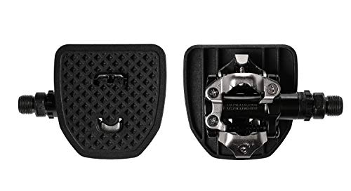 PP Pedal Plate | SPDX | Adaptador para Pedales compatibles con Shimano SPD o Look X-Track | No se Necesitan Cleats Adicional | Convierte Clipless en Pedales Planos | por Seguridad y Comodidad |