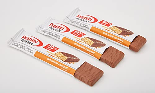 Premier Protein Protein Bar Chocolate Caramel 24x40g - Barras de Proteína con Bajo Contenido de Azúcar