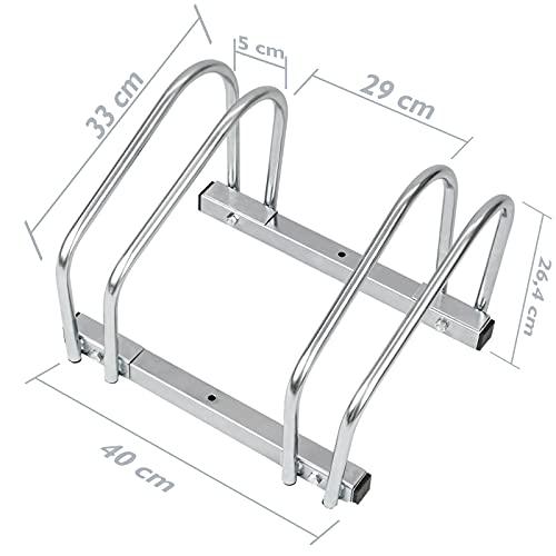 PrimeMatik - Soporte para aparcar Bicicletas en Suelo o Pared Aparcamiento para 2 bicis