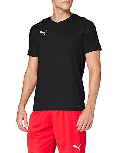 Puma Liga Core H Camiseta de Manga Corta, Hombre, Negro/Blanco Black White, M