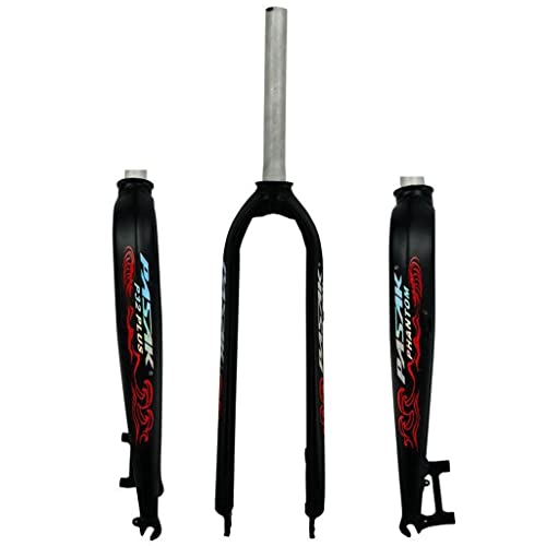 QHY 700C/26/27.5/29" MTB Horquilla Dura para Bicicleta Aleación Aluminio Freno Disco Tubo Recto 1-1/8" Súper Ligero Horquillas Bicicleta QR 800g (Color : Red, Size : 700C)