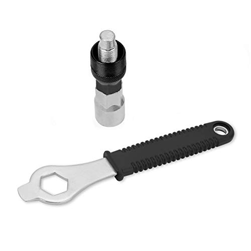 QKURT Herramienta de extracción de manivela para bicicleta, juego de extractor extractor con llave inglesa de 16 mm | Herramienta extractora de manivela para bicicleta