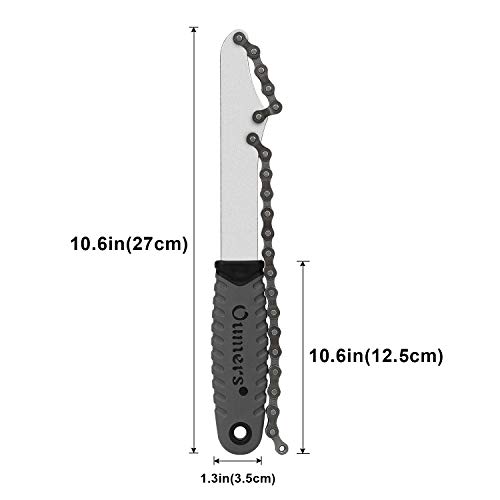 QKURT Kit de Herramientas de látigo de Cadena de Bicicleta, Kit de Herramientas de eliminación de Cassette de Bicicleta con Bloqueo de Casete para 7,8,9,10,11,12 Cadenas de Velocidad