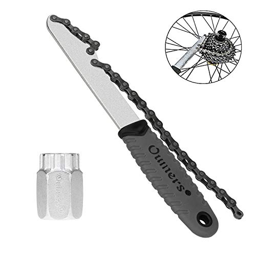 QKURT Kit de Herramientas de látigo de Cadena de Bicicleta, Kit de Herramientas de eliminación de Cassette de Bicicleta con Bloqueo de Casete para 7,8,9,10,11,12 Cadenas de Velocidad