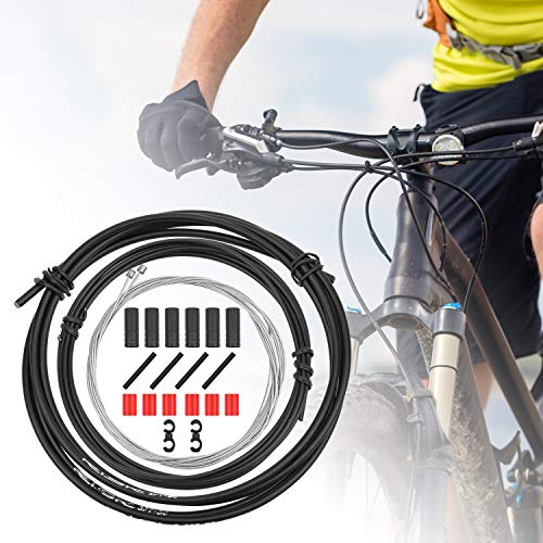 QKURT Kit Universal de Carcasa de Cable de Cambio de Bicicleta, Bicicleta Derailleur Cable House Set para Shimanso Sram Derailleur/MTB Road Bike, Kit básico de reemplazo de Cable de desviador