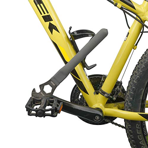 QKURT Llave de Pedal de Bicicleta, 310 mm de Mango Largo Herramienta de extracción de Pedal de Bicicleta Llave para Andar en Bicicleta Ciclismo Bicicleta de montaña MTB BMX - 15 mm