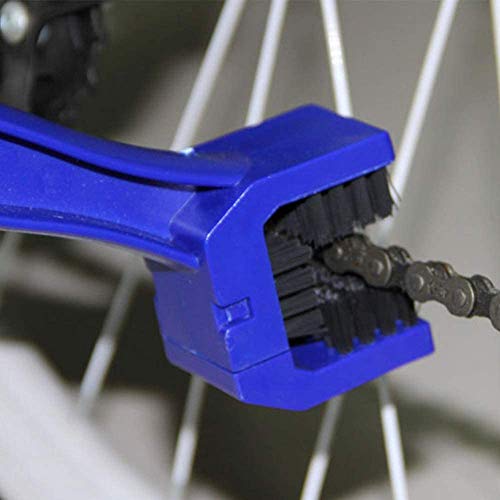 RC Parts Cepillo Limpieza Cadena Moto y Bicicleta (1 Uds.) Herramienta para Limpieza de Engranajes y Cadenas Color Azul.