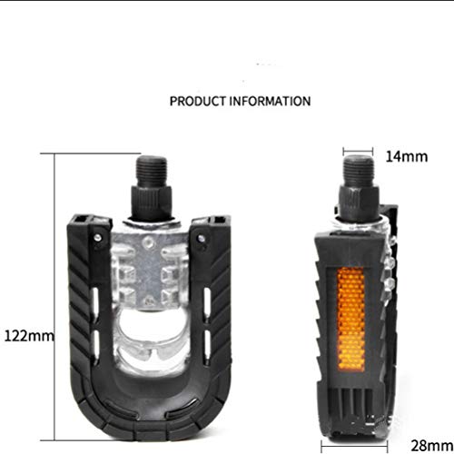 Reemplaza los pedales de bicicleta de plataforma de aluminio / Pedales de bicicleta MTB/Mountain Bike Pedale/Pedales plegables con alta rigidez con diámetro del eje de 14 cm.