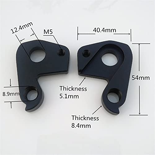 Reemplazable 2PCS Marco de carbono Bicicleta Bicicleta Derailleur Percha para SRAM Orbea OIZ OMR 19 Alma OMP 18 ORBEA OIZ 2020 MECH DROPOUT BICI Extensión Gancho de cola de bicicleta ( Color : Black )