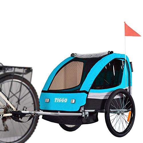 Remolque de bici para niños con kit de footing BT504-D03 azul