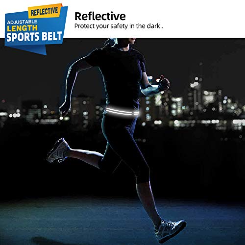 Riñonera Running Riñonera Deportiva para Mujer y Hombre, Cinturón movil Running Belt Reflectante Cinturón de Correr Bolso Cintura para Móvil Phone para Fitness Deportes Bicicleta Viajar Gimnasio