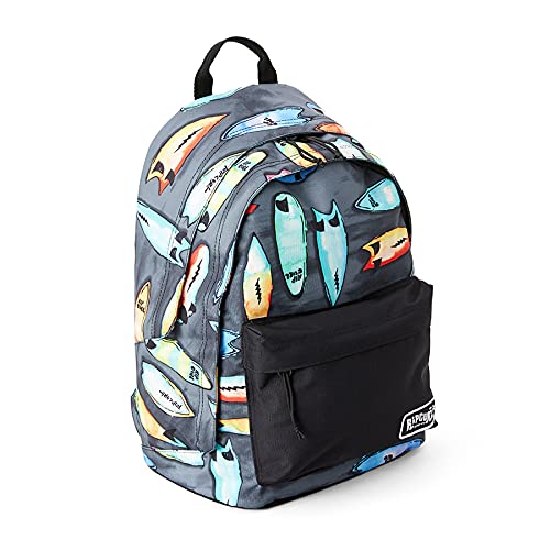 Rip Curl - Mochila de 1 compartimento de 18 litros de lona (botellas recicladas) con diseño de surf + estuche a juego (bbpcc3), tamaño 44 cm