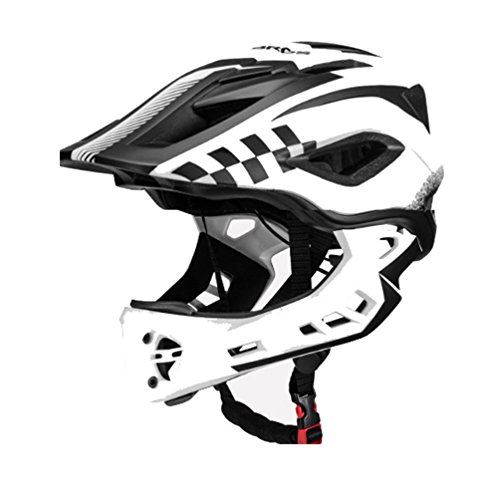 ROCKBROS Casco Bicicleta para Niños 3-15 Años, Casco Integral Desmontable Ajustable para MTB BMX Ciclismo, 48-58cm