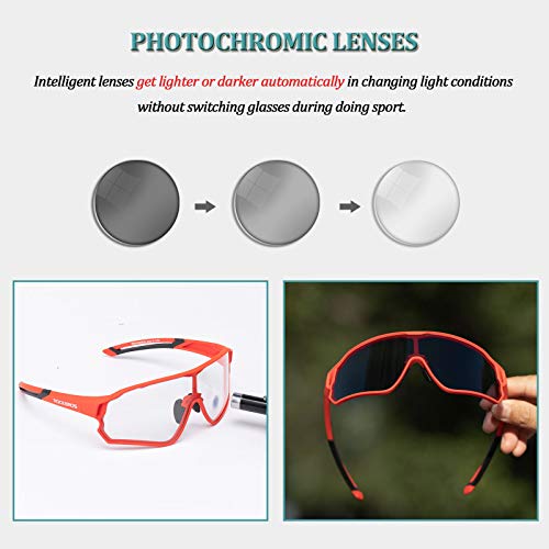 ROCKBROS Gafas de Sol Fotocromáticas Protección UV400 Ciclismo Bicicleta MTB Running Conducción Deportes para Hombres Mujeres