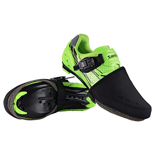 ROCKBROS Puntera Zapatilla Ciclismo Protector Térmico Medias Zapatillas para Hombres Mujeres, Negro