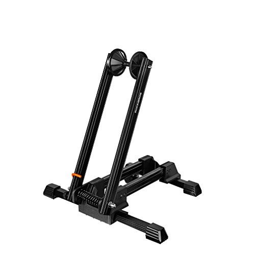 ROCKBROS Soporte Suelo para Bicicleta Aparcamiento Plegable Portátil para Interior, Estacionamiento de Aleación Compatible con 20"-29"