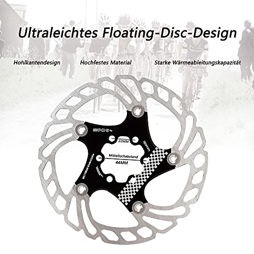 Rotor de freno de disco para bicicleta, 160 mm/180 mm/203 mm, rotor de 6 agujeros, accesorio para bicicleta (Negro 160 mm)