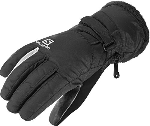 Salomon Force Dry Guantes de esquí y Snowboard, Mujer, Negro/Blanco (Black /White), M