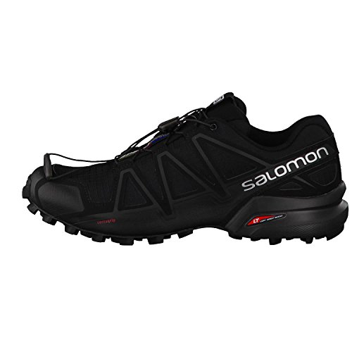 Salomon Speedcross 4 Hombre Zapatos de trail running, Negro (Black/Black/Black Metallic), 41 ⅓ EU