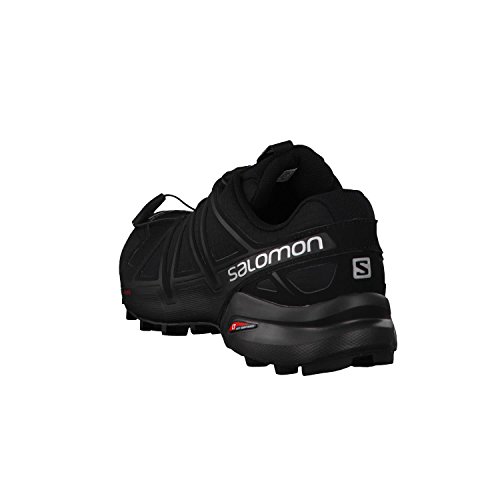 Salomon Speedcross 4 Hombre Zapatos de trail running, Negro (Black/Black/Black Metallic), 42 EU