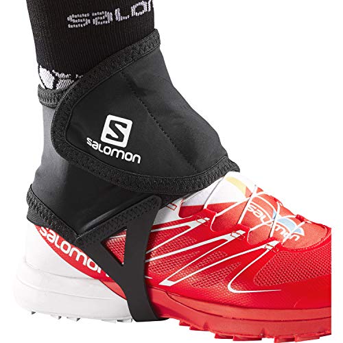 Salomon Trail Gaiters Polainas Bajas Unisexo Trail Running Senderismo, Negro (Black), M