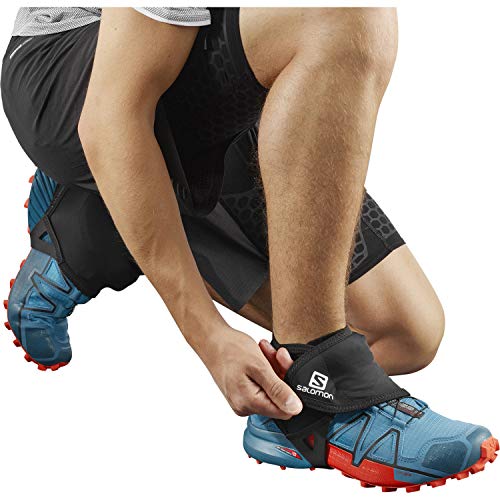 Salomon Trail Gaiters Polainas Bajas Unisexo Trail Running Senderismo, Negro (Black), S