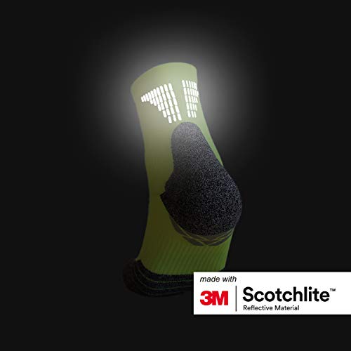 Salzmann 3M Calcetines Deportivos Reflectantes de Alta Visibilidad - Hecho con 3M Scotchlite - 2 Pares