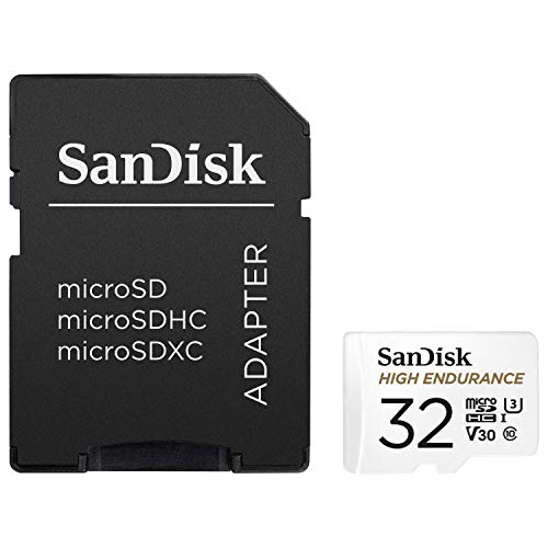 SanDisk High Endurance - Tarjeta microSD para videovigilancia, 32 GB, Blanco