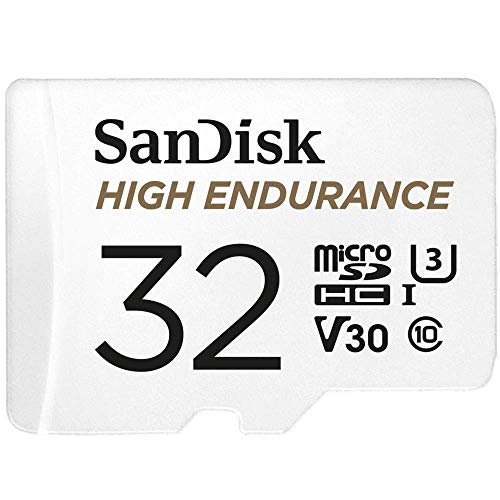 SanDisk High Endurance - Tarjeta microSD para videovigilancia, 32 GB, Blanco