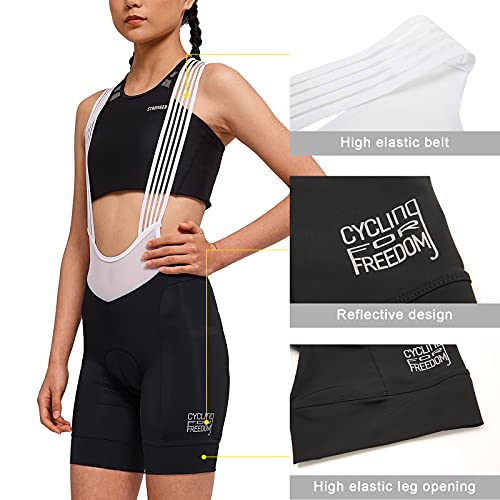 Santic Culote Bicicleta Mujer Acolchado Culotte Ciclismo Mujer Gel Pantalones Cortos Ciclismo Negro EU XS