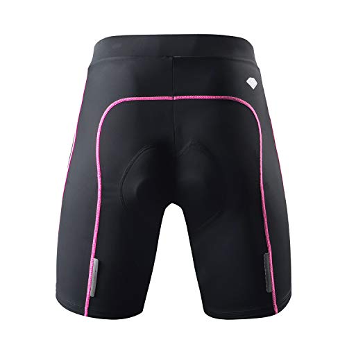 Santic Pantalon Ciclismo Mujer Corto Pantalones Bicicleta Mujer Montaña/MTB para Verano con la Badana/Almohadilla Rosa EU XL