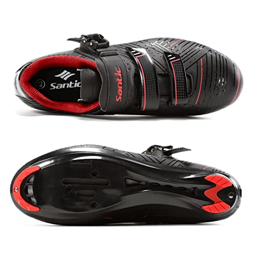 Santic Zapatillas Ciclismo Hombre Carretera Zapatillas Bicicleta Montaña MTB para Hombres Megro EU 42