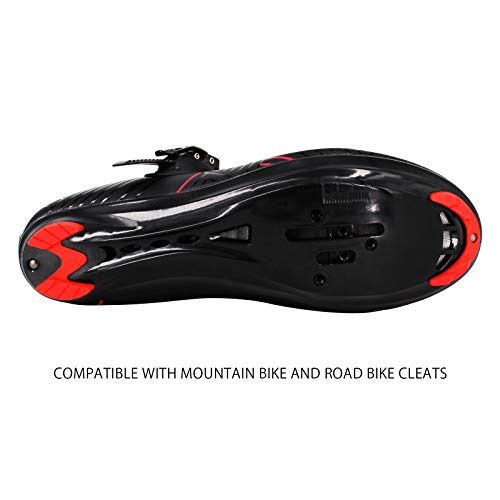 DHFMNLS Zapatillas MTB Hombre，Zapatillas Bicicleta de Montaña Suela Rígida  Zapatillas Ciclismo MTB Antideslizante Zapatillas de Ciclismo,grayorange-43