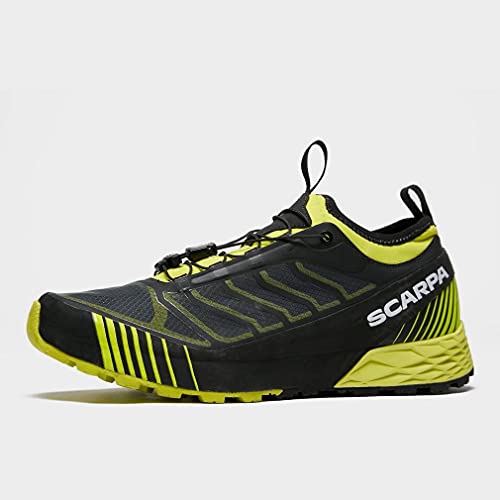 Scarpa RIBELLE Run, Zapatillas de Trail Running Hombre, Black-Lime ARSF Speed Force, 44 EU