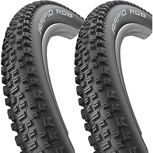 Schwalbe Rapid Rob Cubierta para Bicicleta de montaña, 27.5x2.25, Unisex, Negro