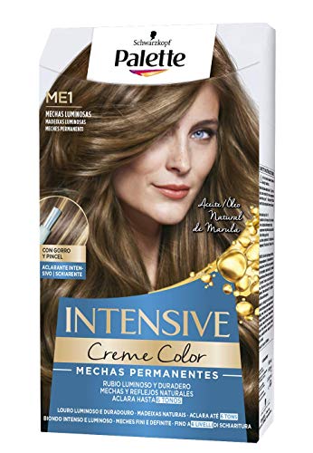 Schwarzkopf Palette Intensive Mechas – Perfecta cobertura de canas – Coloración Permanente de Cuidado con Aceite de Marula - Color duradero hasta 8 semanas (Pack de 3)