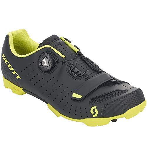 Scott MTB Comp Boa 2020 - Zapatillas de ciclismo, color negro y amarillo, Hombre, Color negro mate Sulphur amarillo., 42