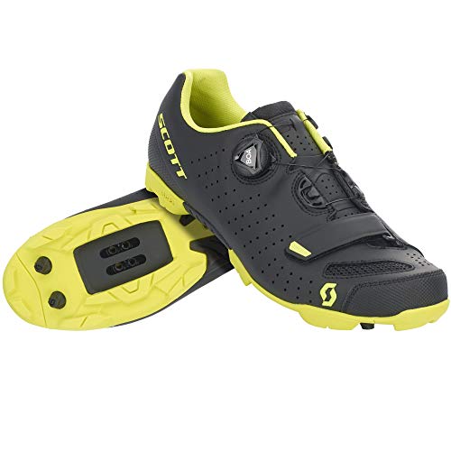 Scott MTB Comp Boa 2020 - Zapatillas de ciclismo, color negro y amarillo, Hombre, Color negro mate Sulphur amarillo., 45